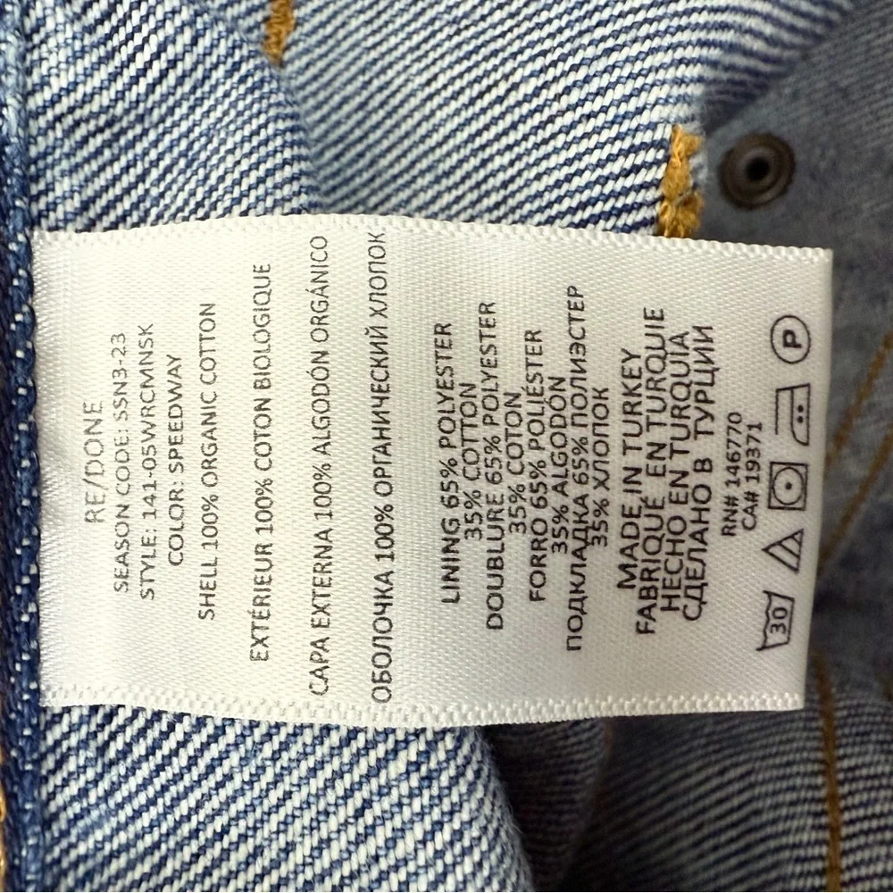 Re/Done Racer Denim Cargo Mini Skirt Moto Speedway Size‎ 27